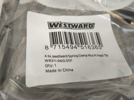 10x Westward zeiklem, spring clamp rood W8211.960 (3)